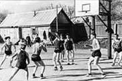 Спортплощадка ДЮСШ. 1970-е годы.