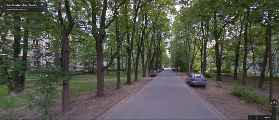 Бывшая Новозыбковская улица в Санкт-Петербруге (сервис Гугла «Просмотр улиц»)
